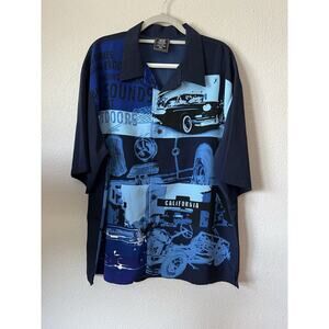 Men’s Button Up Shirt Large Solo Limited California Classic Cars XL
